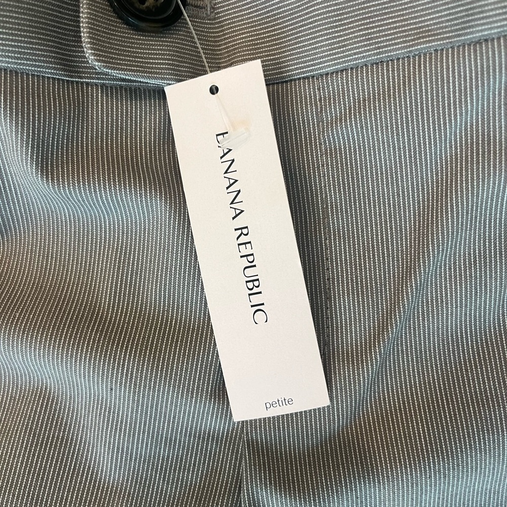 Banana Republic Gray Pinstripe Trouser Pants - Picture 3 of 6